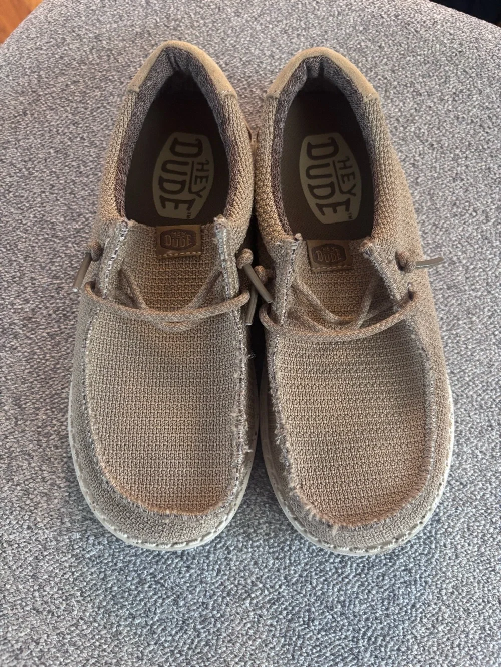Hey Dude Kids Moccasins in Tan Suede